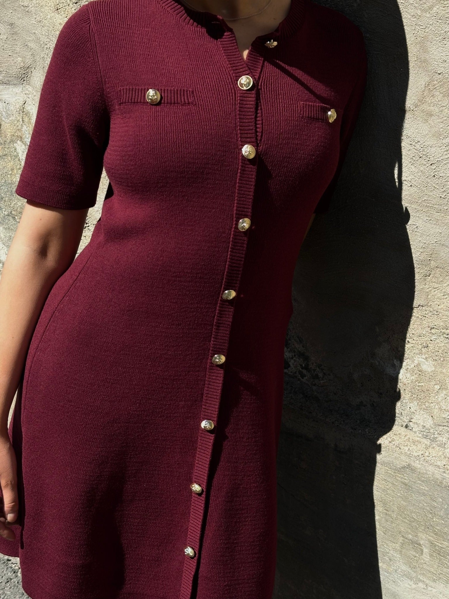 AWPICCO Short Dress - Zinfandel